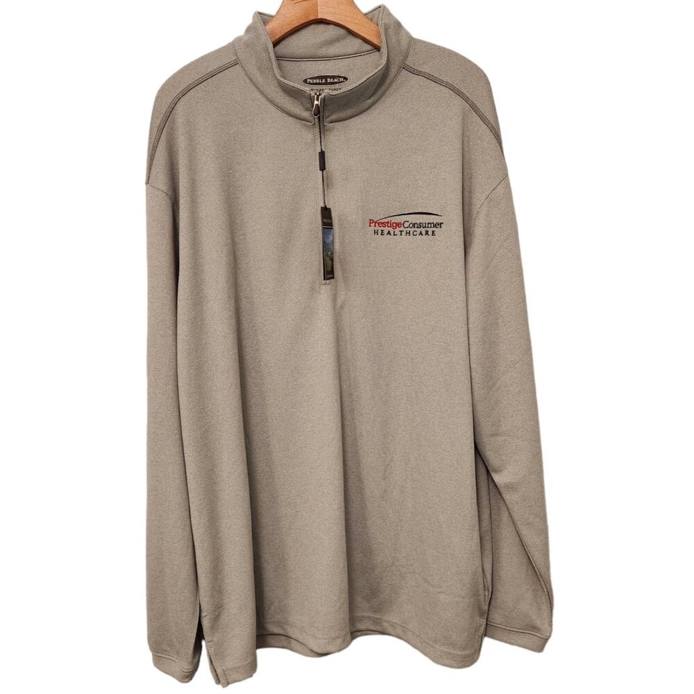 Pebble Beach Performance 1/4 Zip Pullover Embroidered‎ Logos Mens XXL NEW